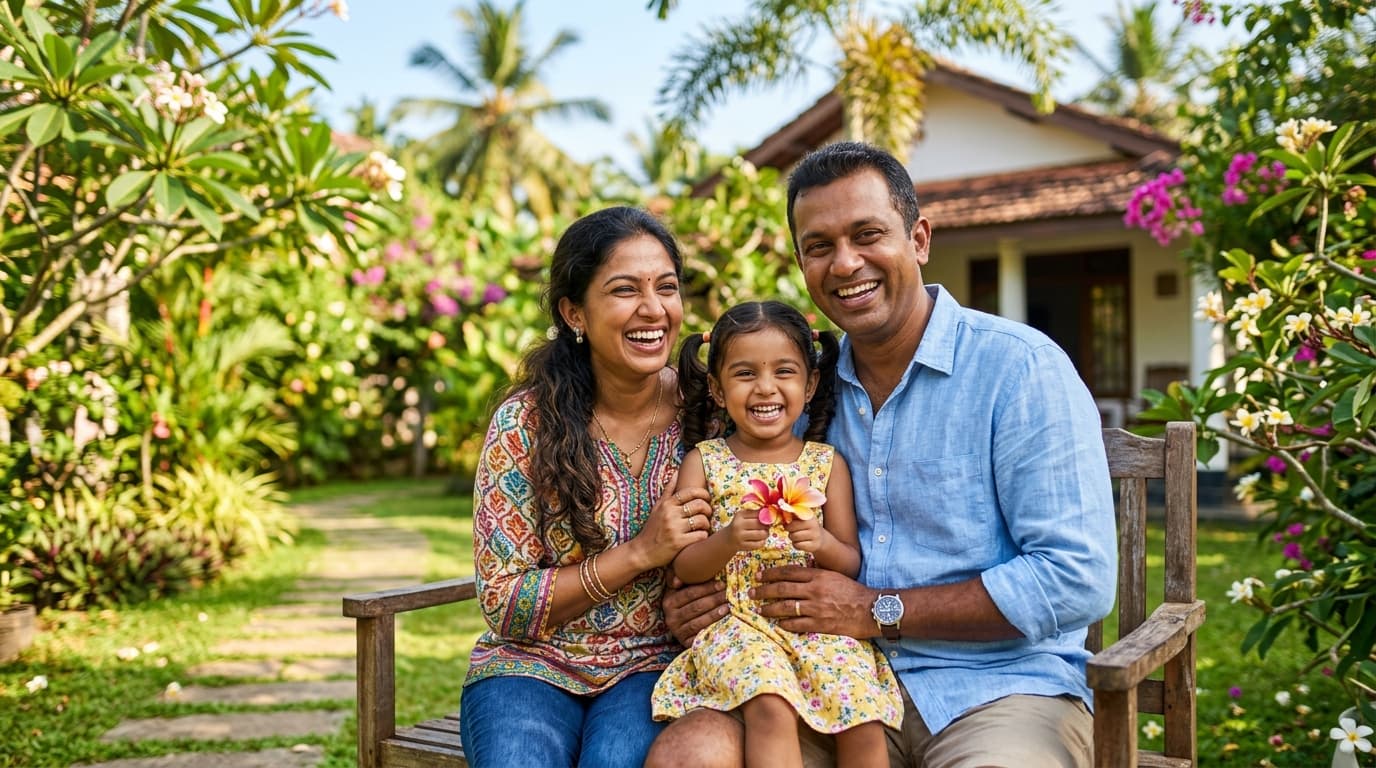 Healthy Sri Lankan Family